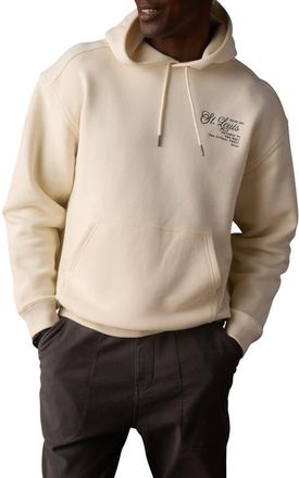 The Normal Brand St. Louis Embroidered Hoodie in Ivory at Nordstrom, Size Large