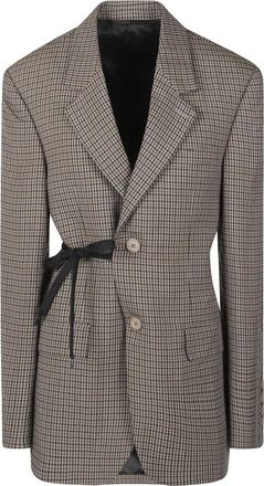 Balenciaga Wrap Tailored Jacket - Dames - Blazers - Veelkleurig - XS - Katoen - Jassen