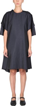 Maison Margiela Oversized Jurk - Dames - Korte kleedjes - Grijs - XS - Wol - Kleedjes