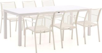 Apple Bee Hawaii/Menzano 220cm dining tuinset 7-delig stapelbaar