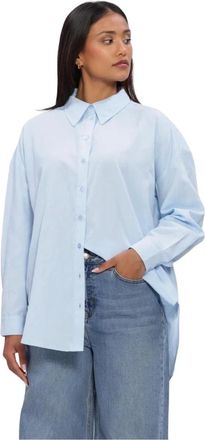 MY ESSENTIAL WARDROBE Overhemden, Dames, Blauw, M, Sunna Boxy Shirt