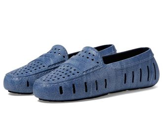 Floafers Posh Driver Print Womens Flat Shoes Blue Denim : 11 B - Medium