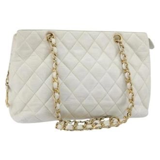 Chanel Pre-owned Shoulder Bags, female, White, Size: ONE SIZE Pre-owned Vintage Shoulder Bag
