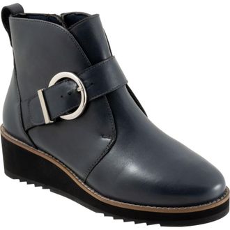 Trotters Wendi Platform Wedge Bootie in Navy at Nordstrom, Size 10.5