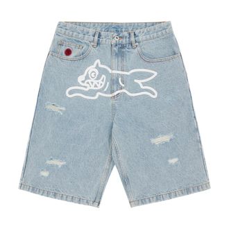 Icecream Denim Shorts, male, Blue, W36, Running Dog Denim Shorts