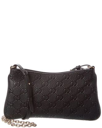 Gucci Gg Emblem Medium Leather Shoulder Bag