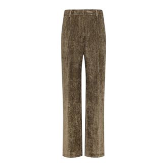 Momoni Blake Broek - Dames - Straight fit broeken - Bruin - L - Polyester - Broeken