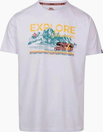 Trespass Mens Trespass Mens Thelon Printed Casual T-Shirt - White - Size: 44