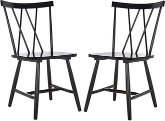 Safavieh Set Of 2 Tayten Spindle Back Dining Chairs