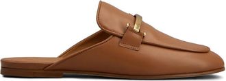 Tod's Mules con placca logo - Marrone