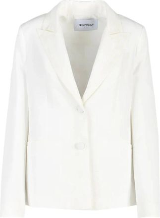 Silvian Heach Stijlvolle Blazer - Dames - Blazers - Wit - XS - Polyester - Jassen