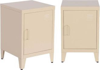 Sweeek Mesita Industrial Con 1 Puerta, Set De 2