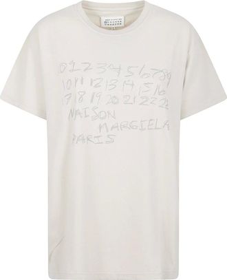 Maison Margiela T-Shirts, female, Beige, Size: S Maison Margiela T-shirts and Polos