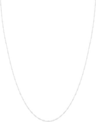 Pompeii3 10k White Gold 1-millimeter Singapore Chain (18-inch)