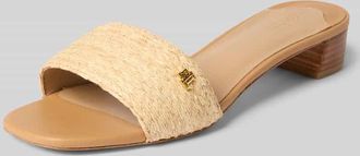 Lauren Ralph Lauren Slides mit Label-Detail Modell FAY in Beige, Größe 37