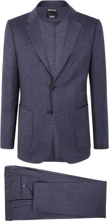 Ermenegildo Zegna Ermenegildo Zegna Kostuums - Heren - Business pakken - Blauw - 3XL - Wol - Kostuums