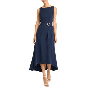 Maggy London Belted High-Low Dress in Navy Blazer at Nordstrom Rack, Size 8