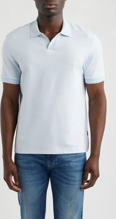 BOSS Pye Johnny Collar Polo in Light Blue at Nordstrom, Size Xx-Large