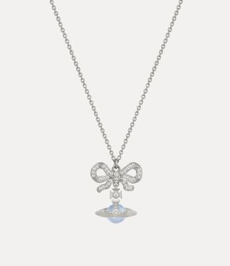 Vivienne Westwood Octavie Pendant Necklace Platinum-light-blue-white-cz Platinum-light-blue-white-cz Women