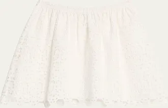 Frame Denim The Deco Eyelet Mini Skirt