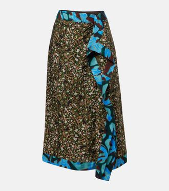 Dries Van Noten Gonna midi Sole con stampa