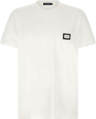 Dolce & Gabbana White Logo Plate T-shirt
