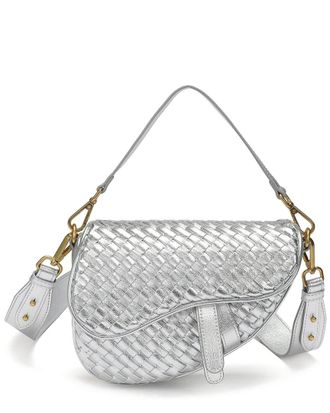 Tiffany & Fred Hand-Woven Leather Saddle Bag