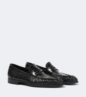 Magnanni Eel leather penny loafers