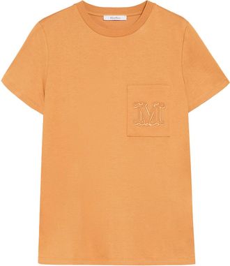 Max Mara T-Shirt M Monogram In Jersey Di Cotone-Donna