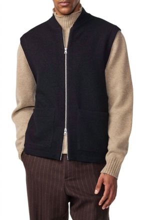 Nn.07 Boiled Merino Vest In Black