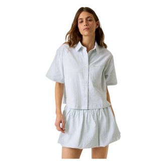 Guess Shirts, female, Green, Size: XS Boxy Pocket Shirt