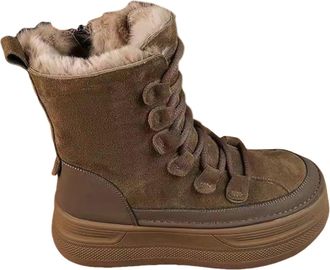 Generic Shoes for Snow Warm Boots Soft and Comfortable Can Adapt To The Cold and Harsh Environment Boots Women Size 5 (Khaki, 3.5)