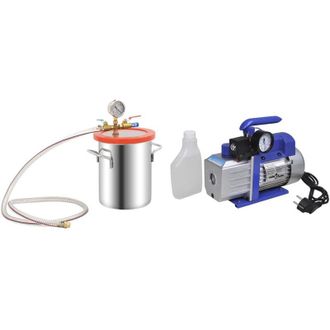 vidaXL Furniture Limited - C&aacute;mara De Vac&iacute;o Con Bomba De Una Etapa 5,5 L