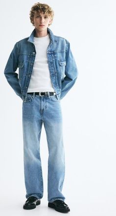 H&M Relaxed Jeans in Denim Blue at Nordstrom, Size 36 X 32