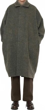 7115 By Szeki Cuffed Wool Coat In Heathered Pebble
