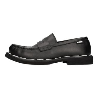 Moschino Faux Leren Loafers - Heren - Loafers - Zwart - 40 EU - Leer - Schoenen