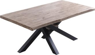 Home Heavenly Mesa roble honey 180x100 cm pata central cruzada color negro