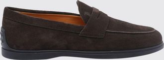 Tod's Mocassino penny in pelle scamosciata con logo T Timeless