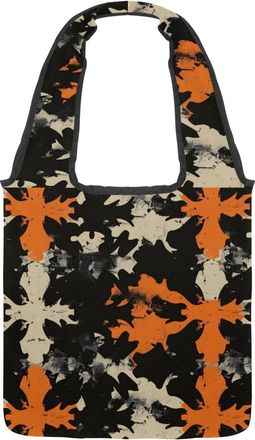 Generic Abstract Sfumato Print Reversible Canvas Shoulder Tote - Double-Sided Print, 12oz Cotton, 27cm Drop, Fold-Flat Bag for Travel, Shopping, Street Outing