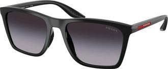 Prada PS B08S 1AB09U Mens Sunglasses Black Size 56