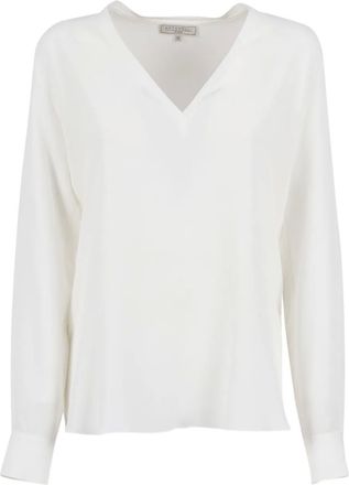 Antonelli v-neck long-sleeve top - White