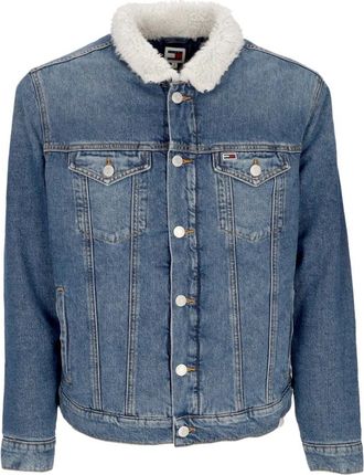 Tommy Hilfiger Sherpa Flag Trucker Denim Jas - Heren - Spijkerjassen - Blauw - XL - Denim - Jassen