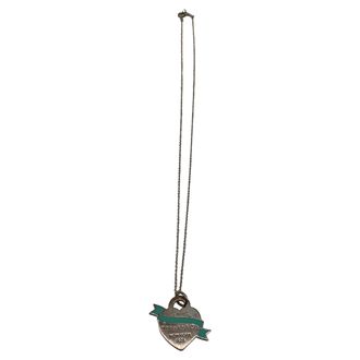 Tiffany & Co. Return to Tiffany Banner Heart Tag Necklace in Sterling Silver
