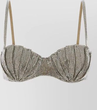 Giuseppe Di Morabito stretch nylon bra adjustable embellished straps