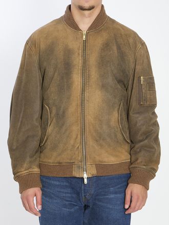 Golden Goose Vintage-effect Bruine Bomber