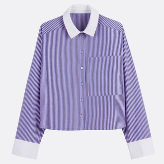 La Redoute Collections Kort, los zittend gestreept overhemd