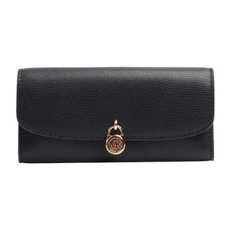 Michael Kors Wallets & Cardholders, female, Black, Size: ONE SIZE Hamilton Large Leather Continental Wallet