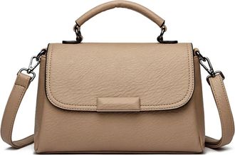 Generic Compatible For Leather Ladies Handbags Female Messenger Tote Bags Women Shoulder Crossbody Sac(Khaki)