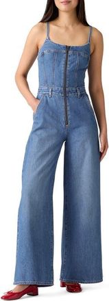 Levi's Bustier Zip Denim Jumpsuit in Vintage Vibe at Nordstrom, Size X-Small