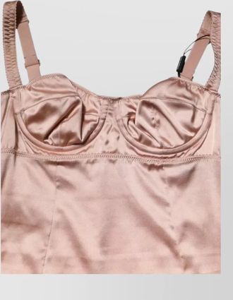 Dolce & Gabbana silk satin bustier midi dress